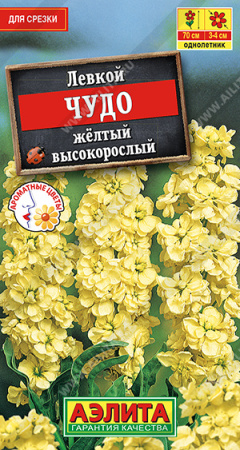 Левкой высокорослый Чудо желтый аэлита